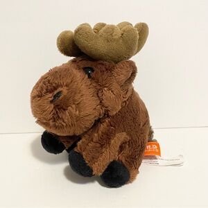 Wild Republic Moose Plush Mini 5” Stuffed Animal Toy Wildlife Brown Antlers
